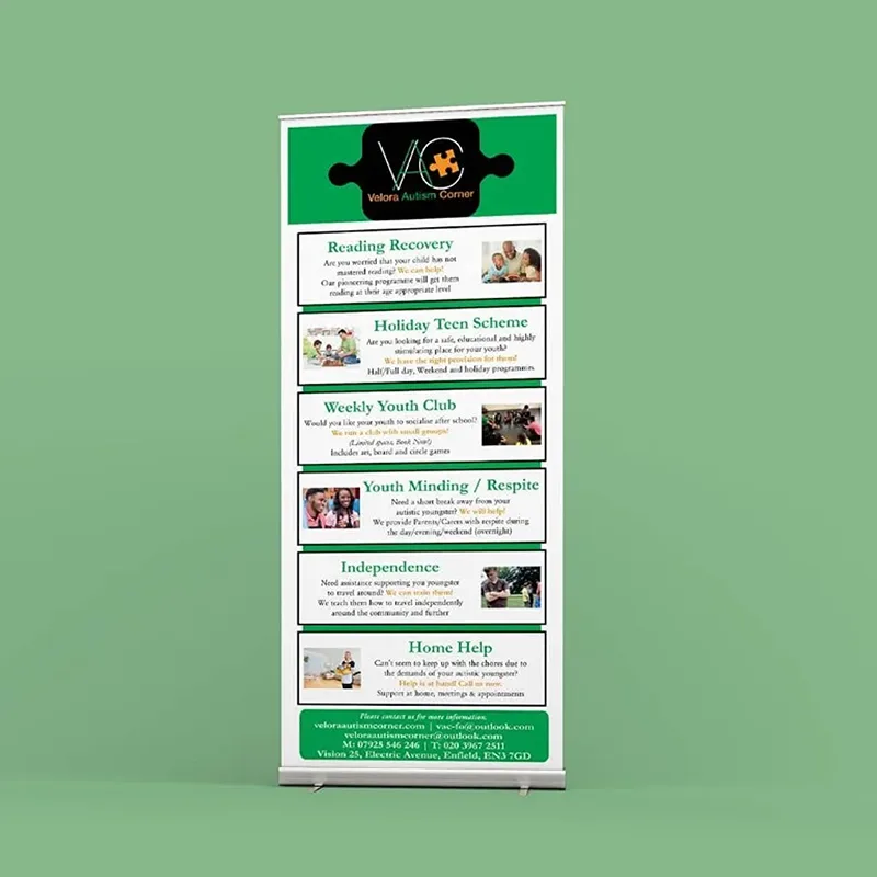Velora Autism Corner Roll-Up Banner